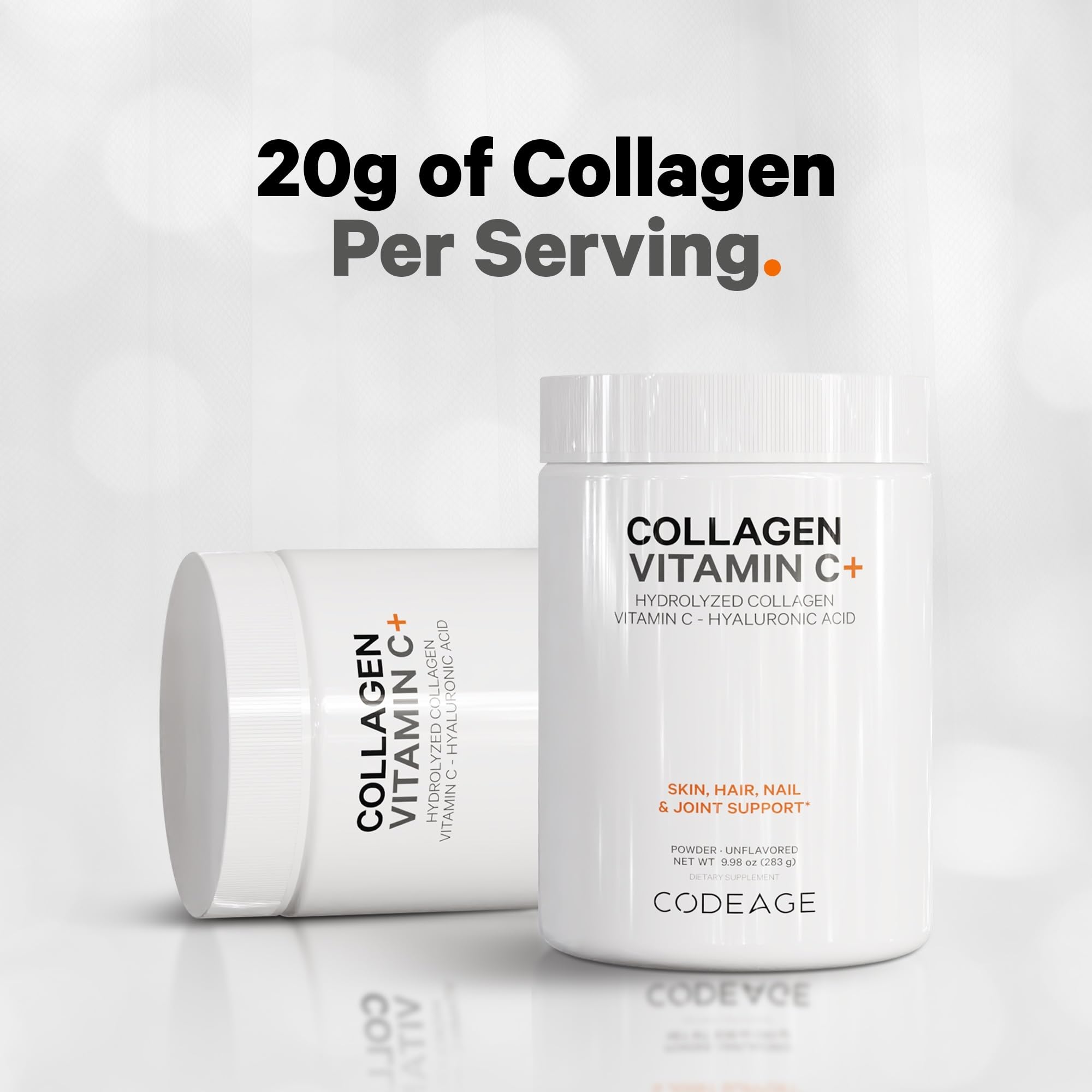 Vitamin C and hyaluronic acid ingredients for collagen formula