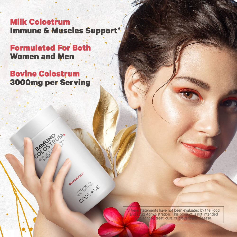 Grass-fed bovine colostrum source for Codeage supplement