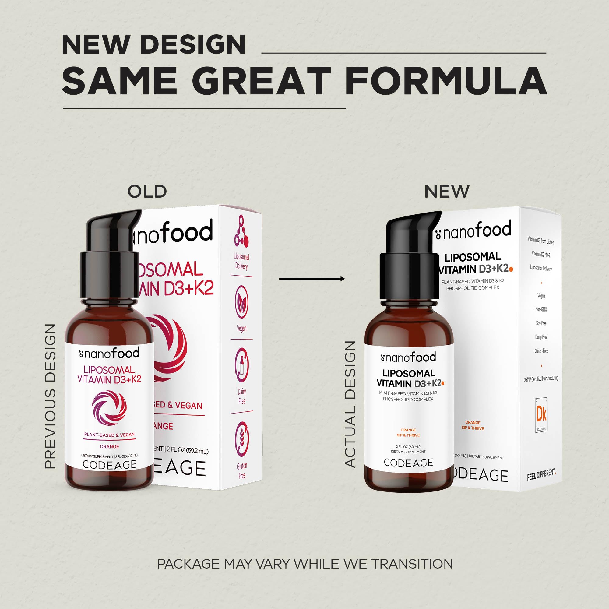 Liposomal D3 K2 blend with phospholipids
