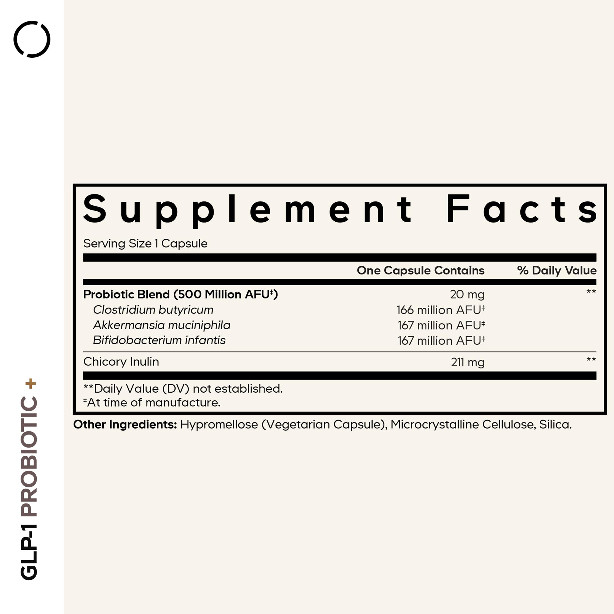 Codeage GLP-1 Probiotic+ bottle label