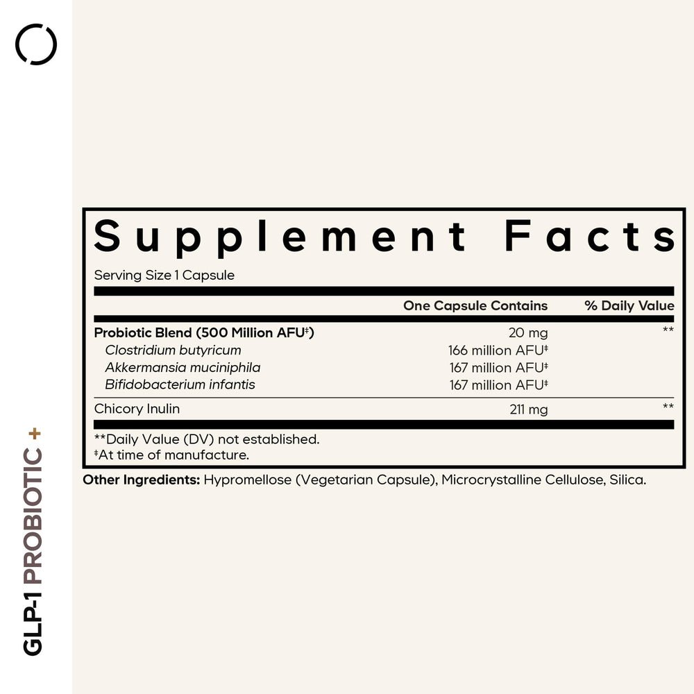Codeage GLP-1 Probiotic+ bottle label