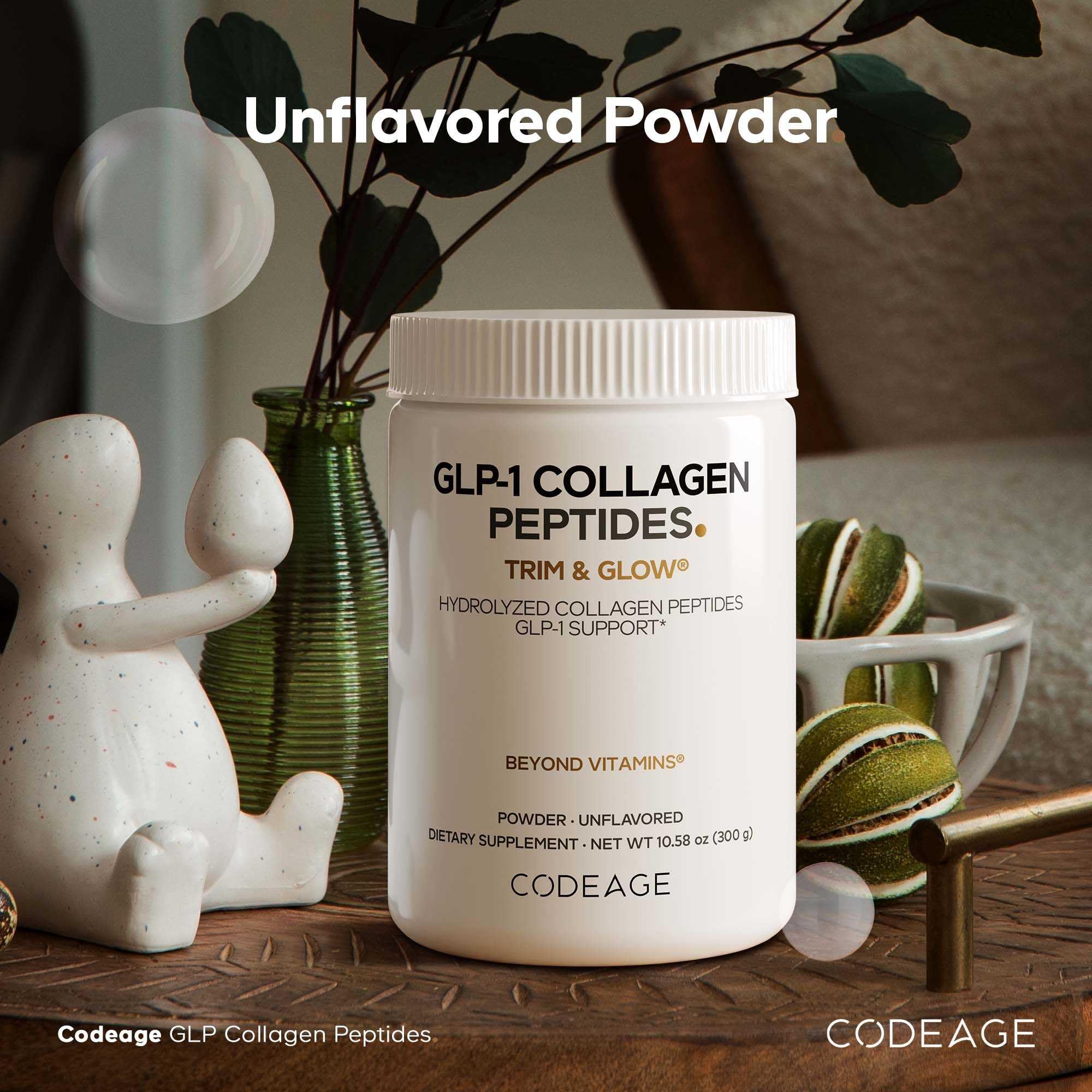 Nextida GC enrichment label on Codeage GLP-1 Collagen Powder
