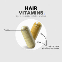 Non-GMO and allergen-free label on Codeage Hair Vitamins