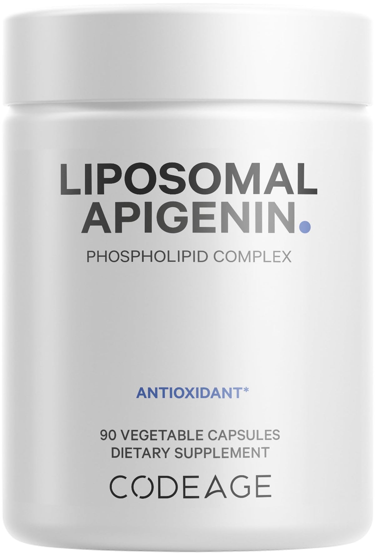 Front view of Codeage Liposomal Apigenin supplement bottle