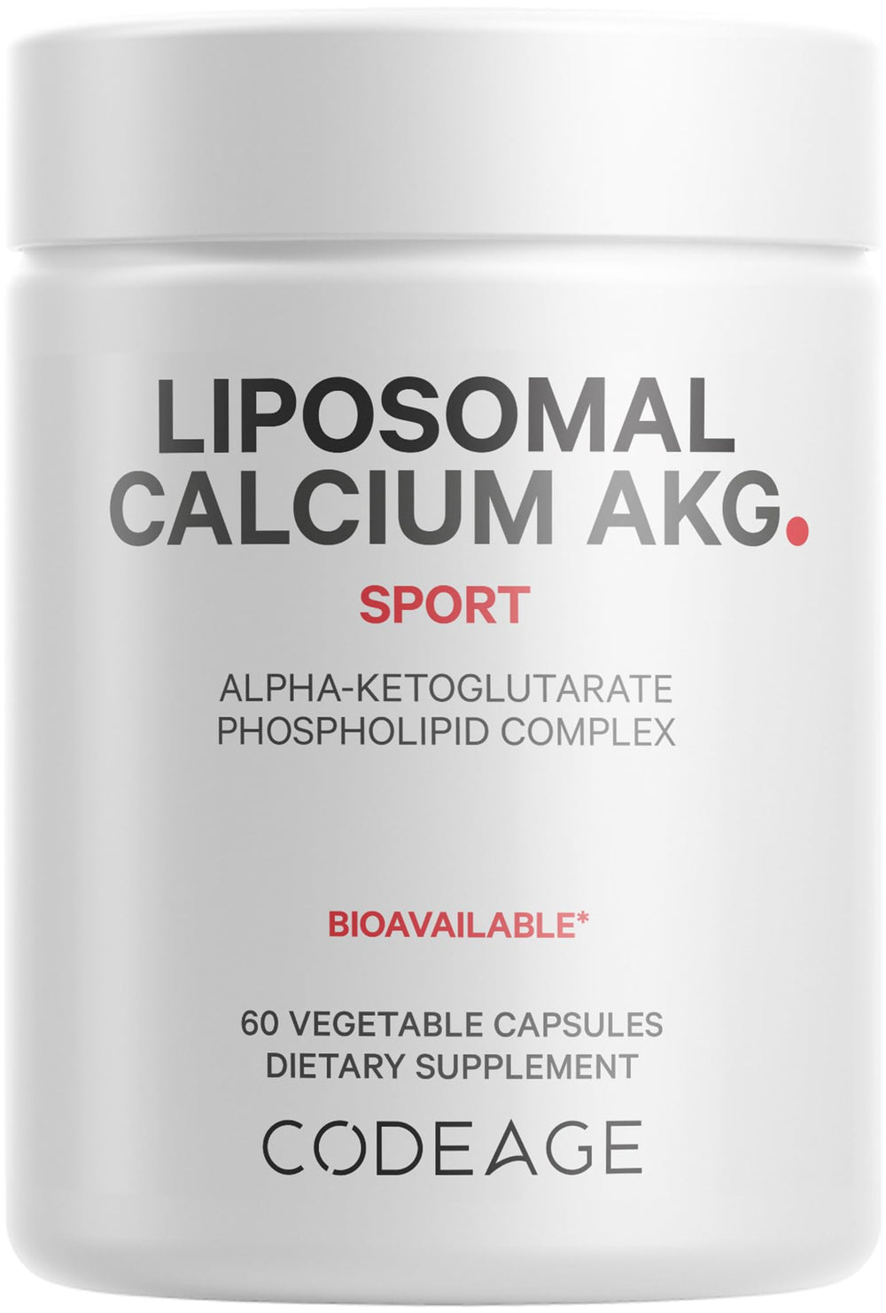 Codeage Liposomal Calcium AKG bottle front label