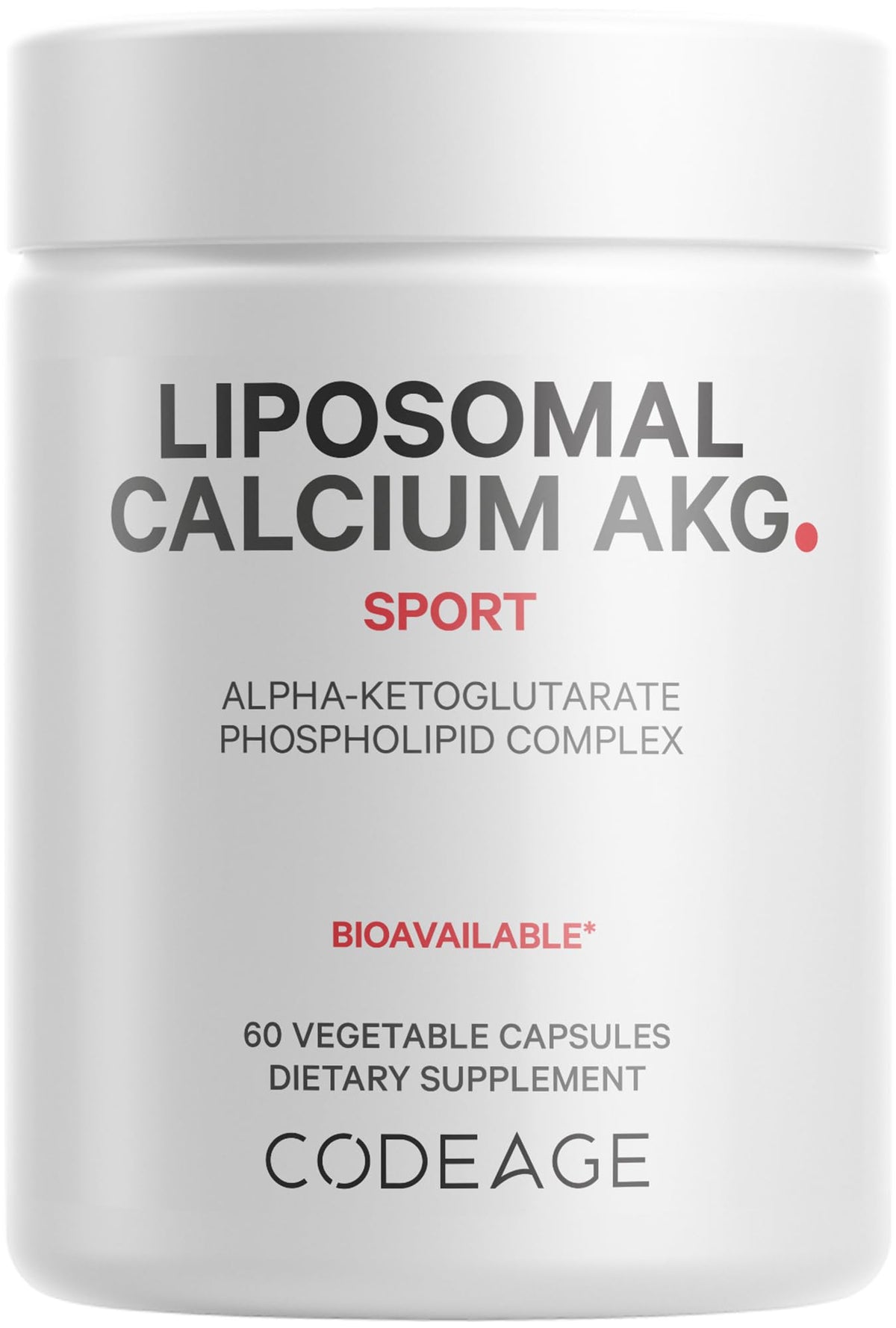 Codeage Liposomal Calcium AKG bottle front label