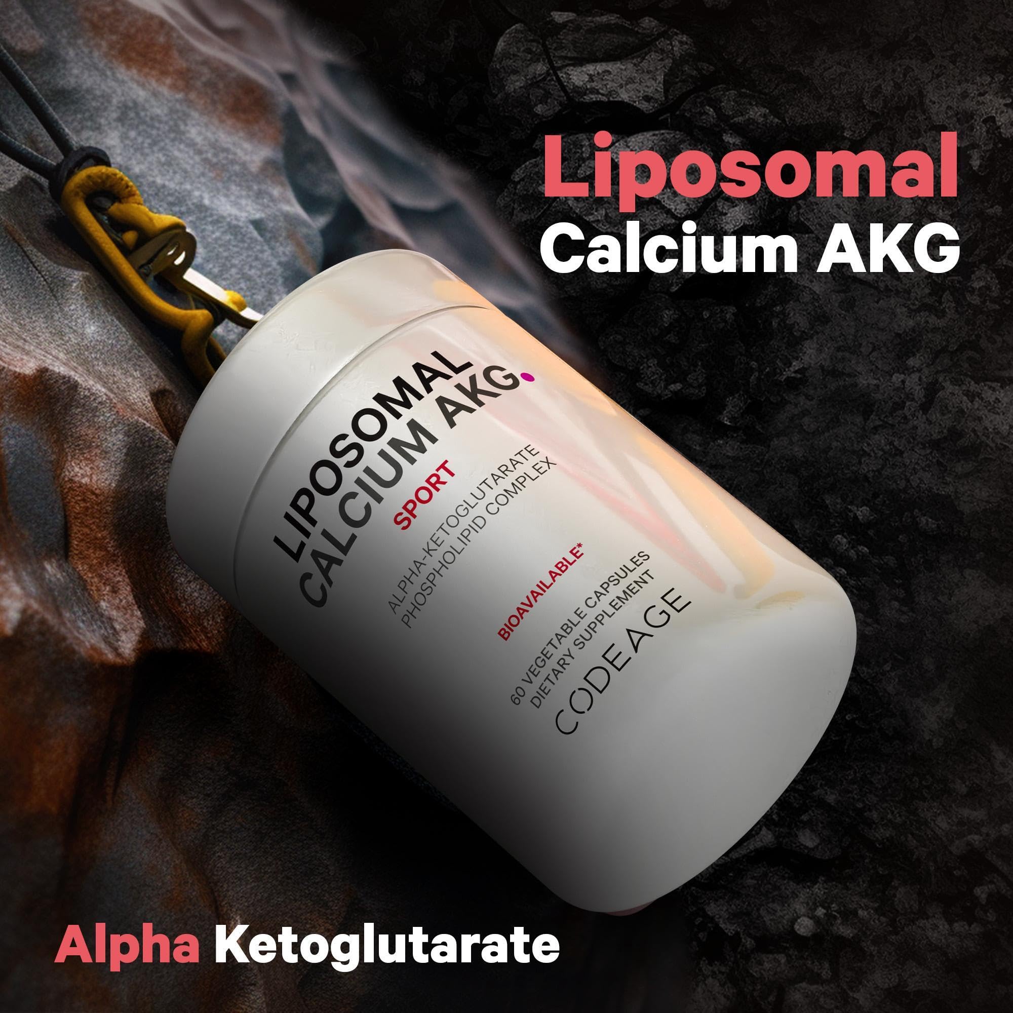 Illustration of calcium AKG with liposomal delivery