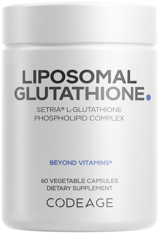 Bottle of Codeage Liposomal Glutathione 60 capsules