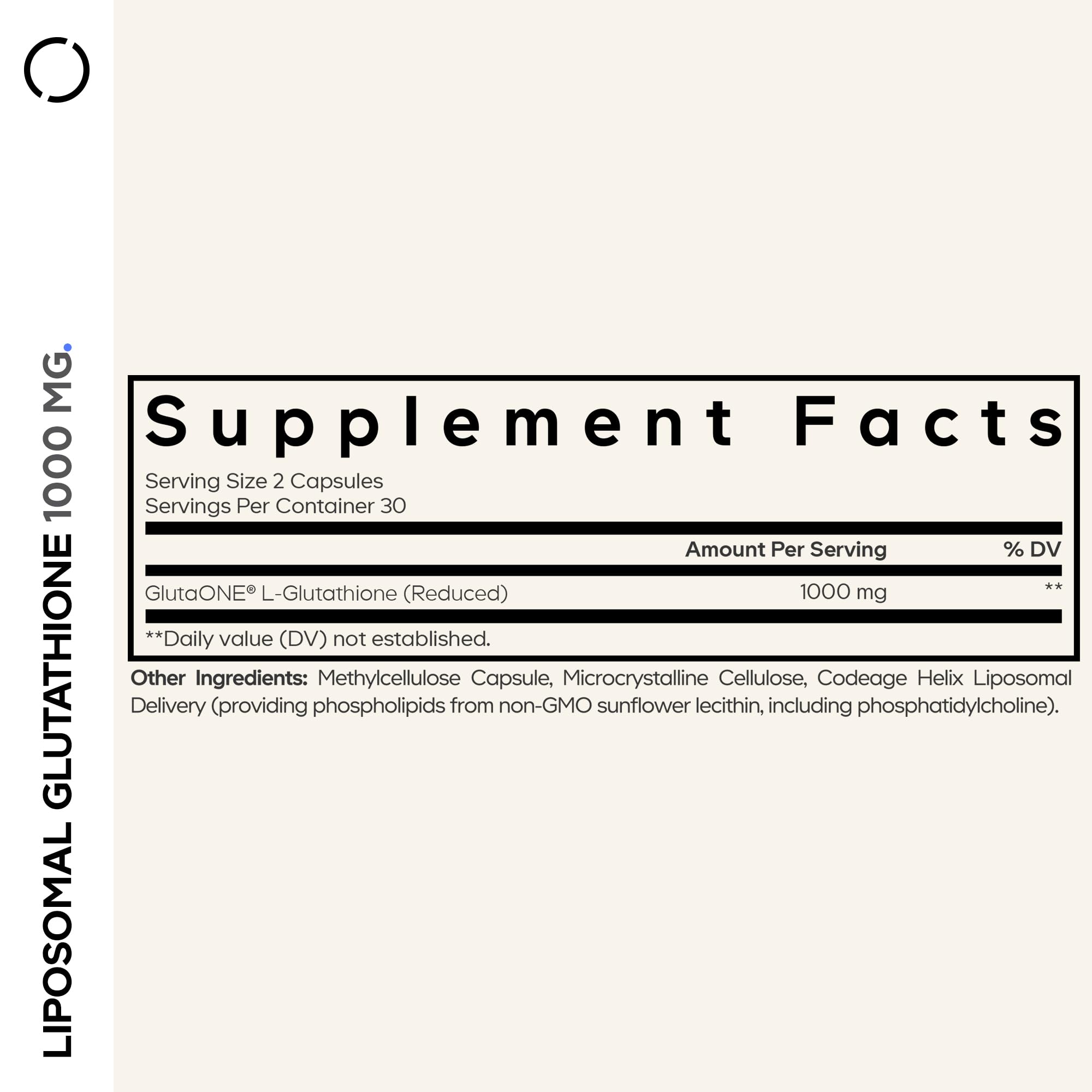 Codeage Liposomal Glutathione capsules presented for easy daily use.