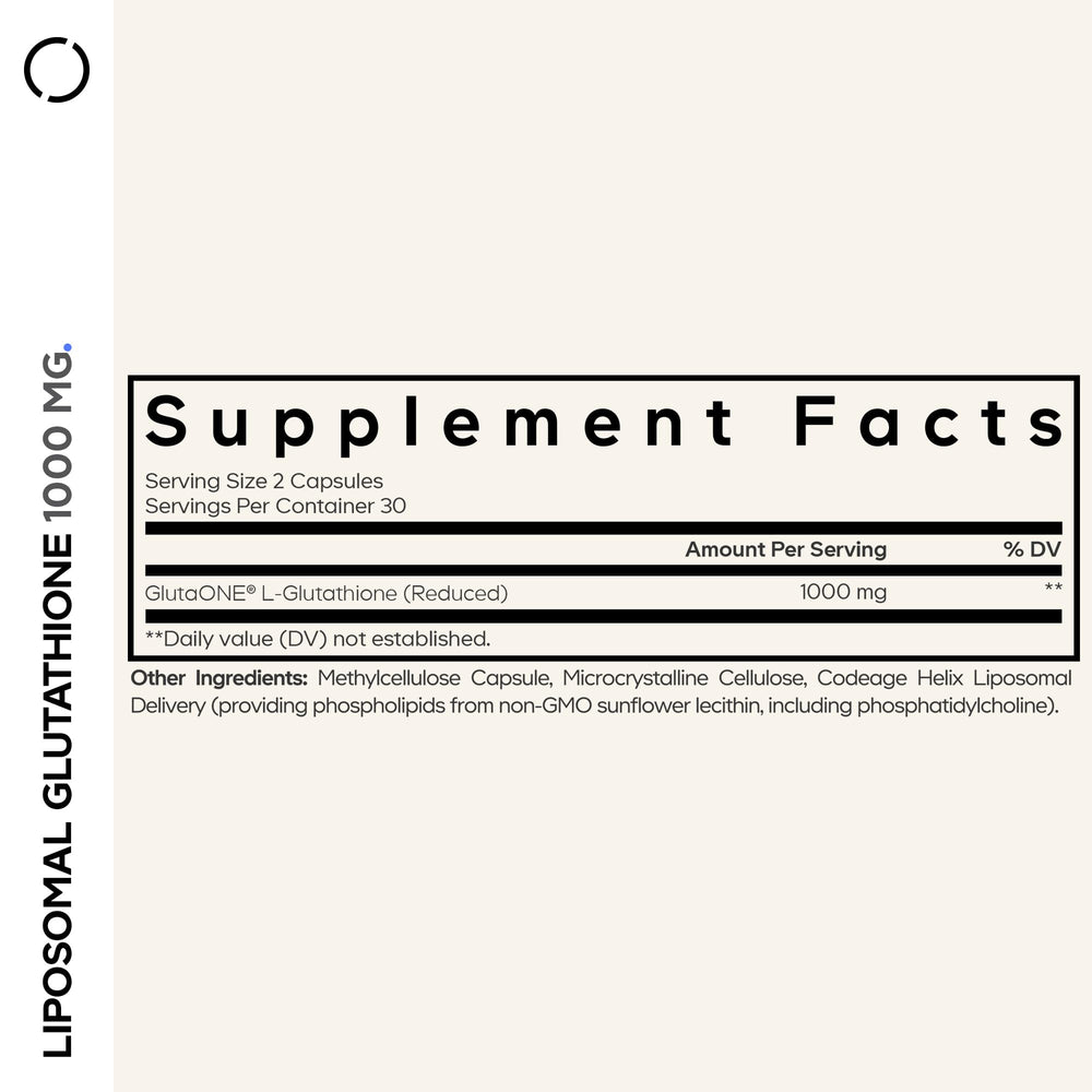 Codeage Liposomal Glutathione capsules presented for easy daily use.