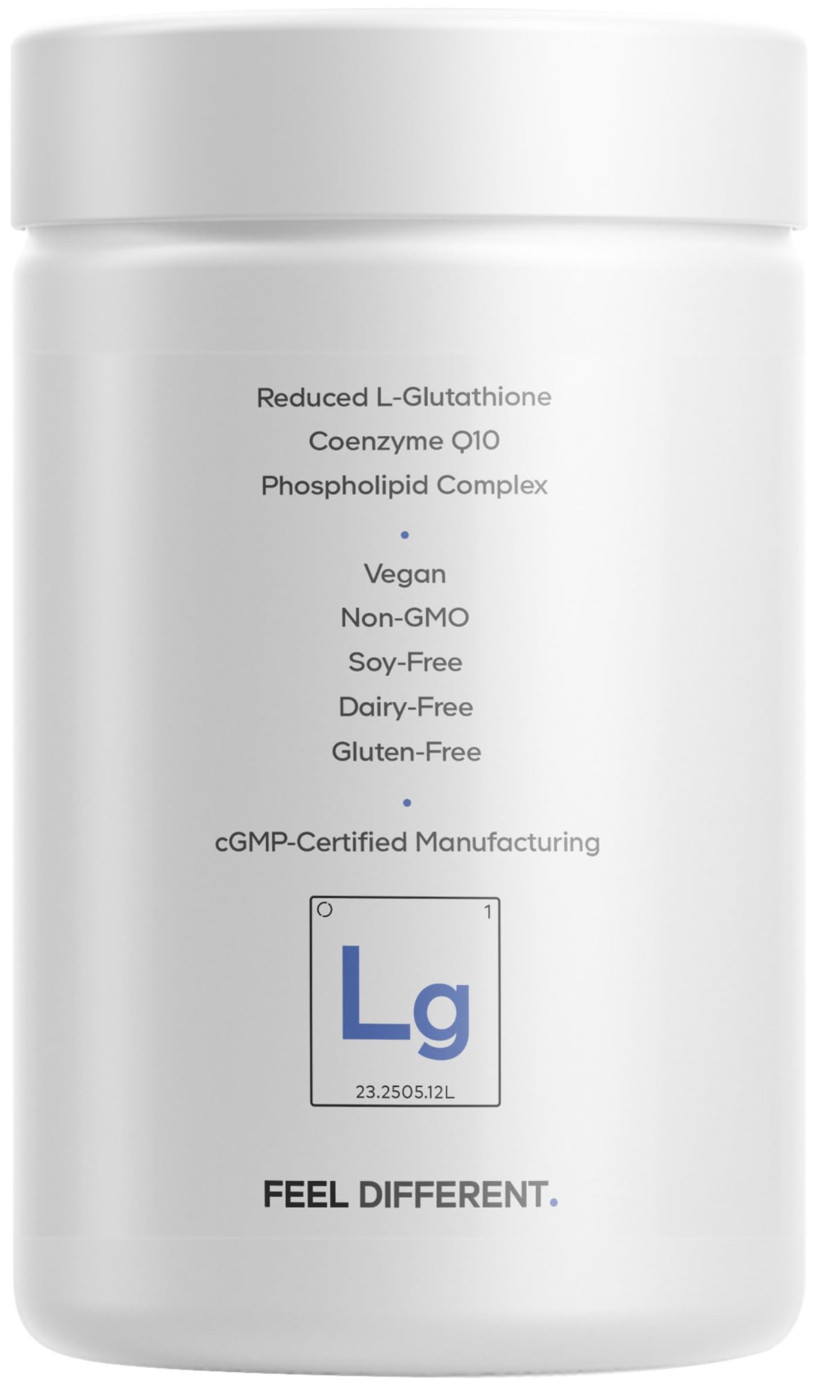 Vegan, dairy-free, soy-free, gluten-free supplement packaging