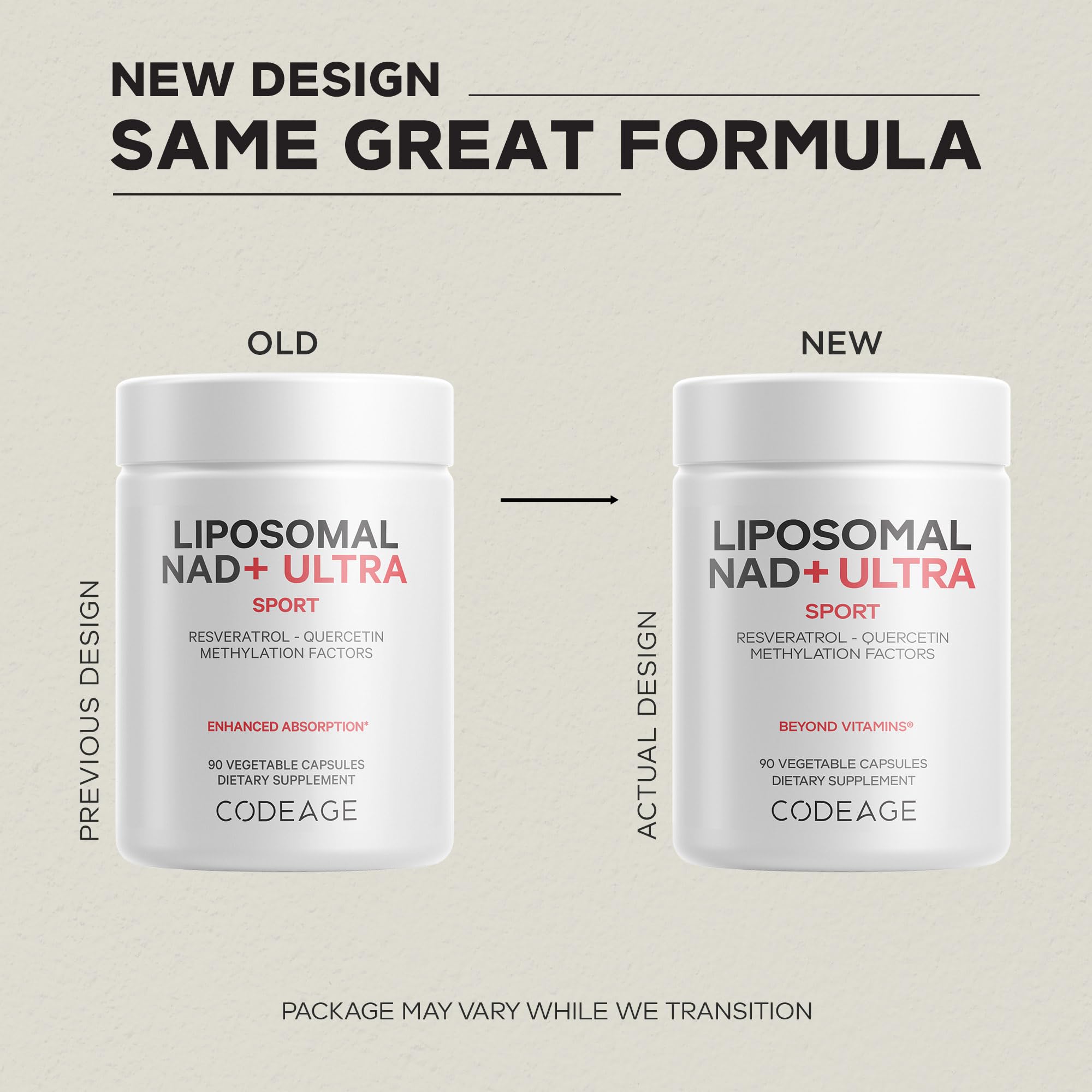 Ingredient highlights quercetin, betaine, and riboflavin in the NAD+ formula
