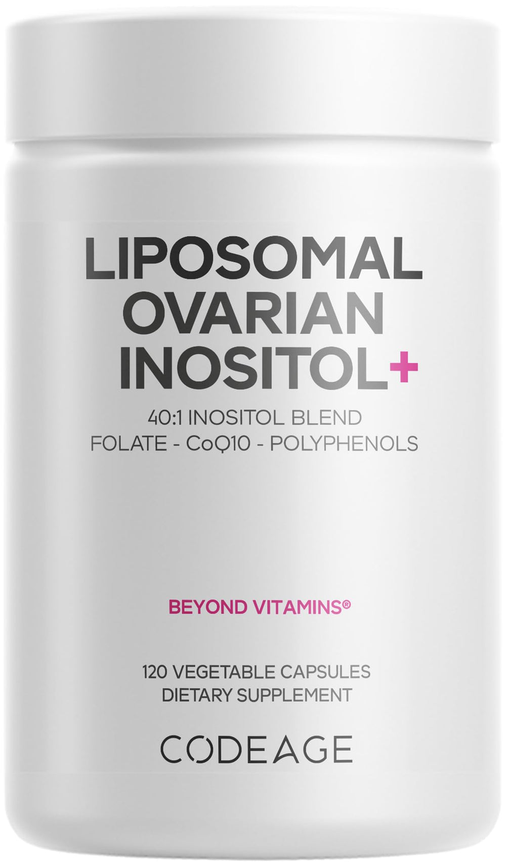 Codeage Liposomal Ovarian Inositol+ bottle front
