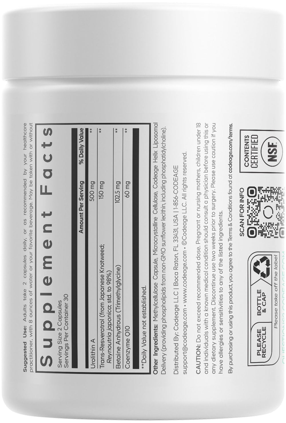 60 capsules per bottle packaging and barcode