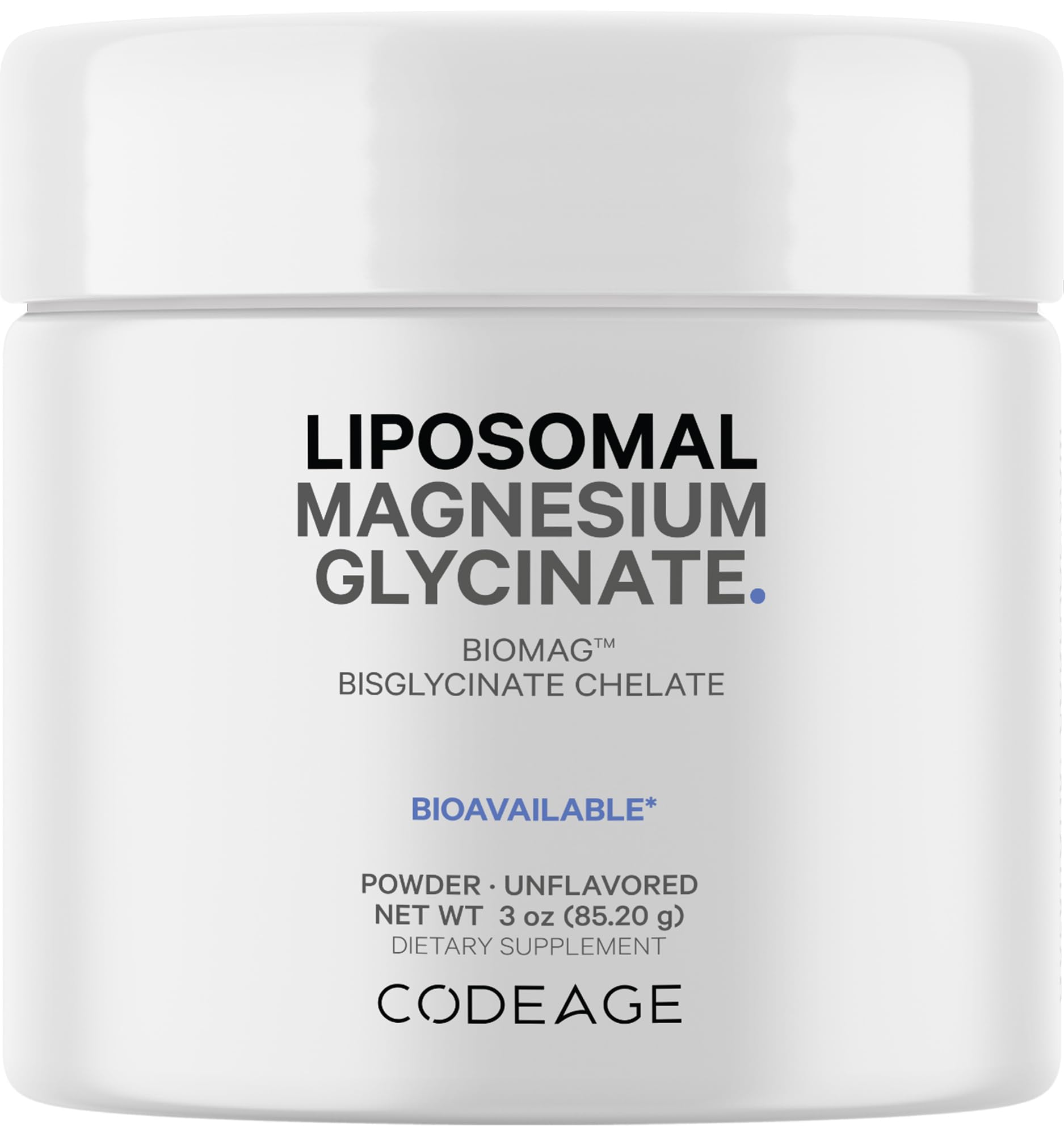 Codeage Liposomal Magnesium Glycinate Powder bottle