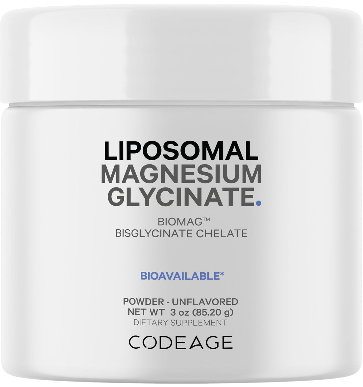 Codeage Liposomal Magnesium Glycinate Powder bottle