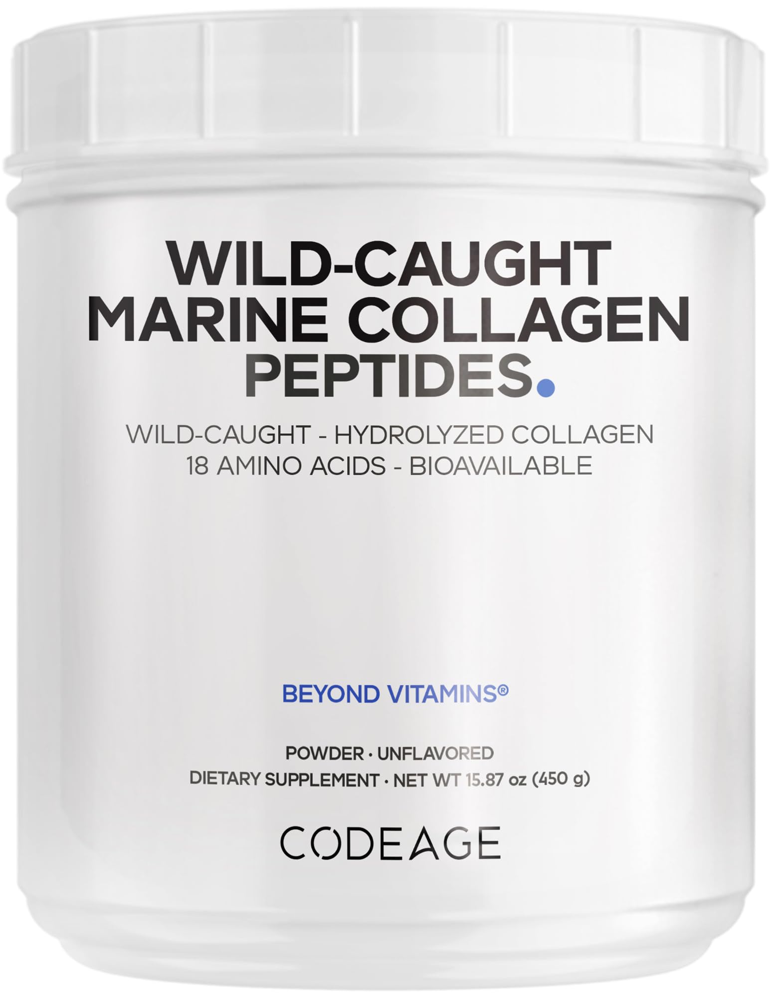 Codagge Codeage Marine Collagen Powder | Wild-Caught Fish Collagen, Type I & I ...