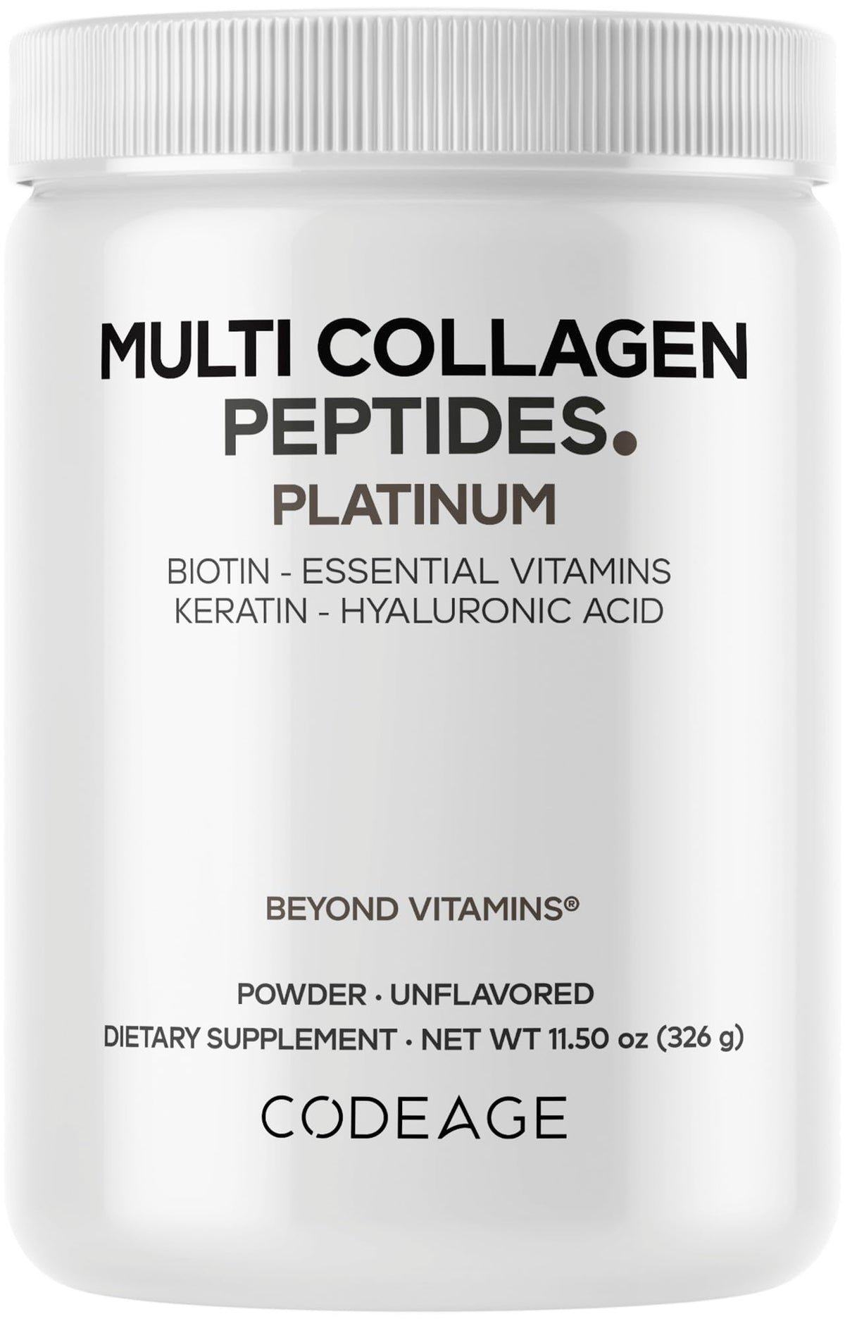 Codeage Multi Collagen bottle front view showing 5 collagen types including bone broth