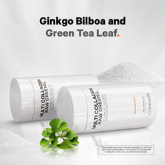 Assortment of organic greens and fruits used in the product