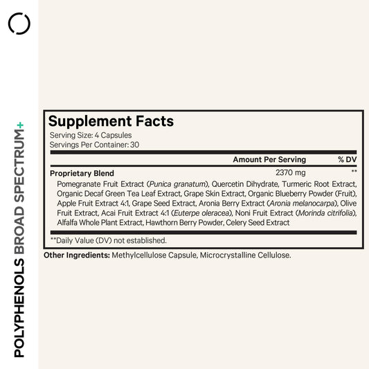 Codeage Polyphenols Broad Spectrum label close-up
