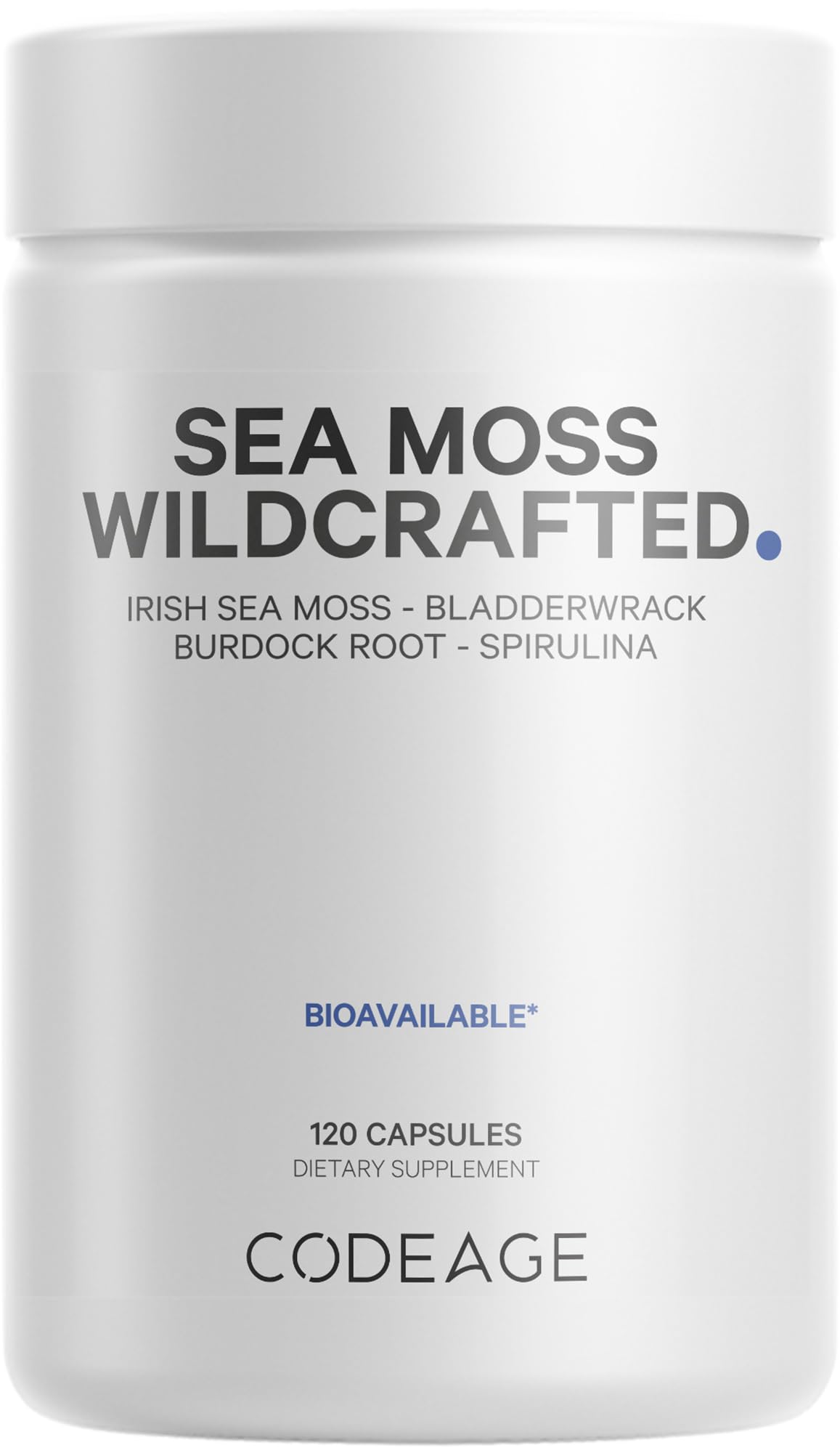 Codeage raw wildcrafted Irish sea moss capsules (120 servings)
