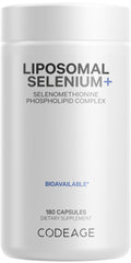 Codeage Selenium 200 mcg liposomal supplement with 6-month supply bottle