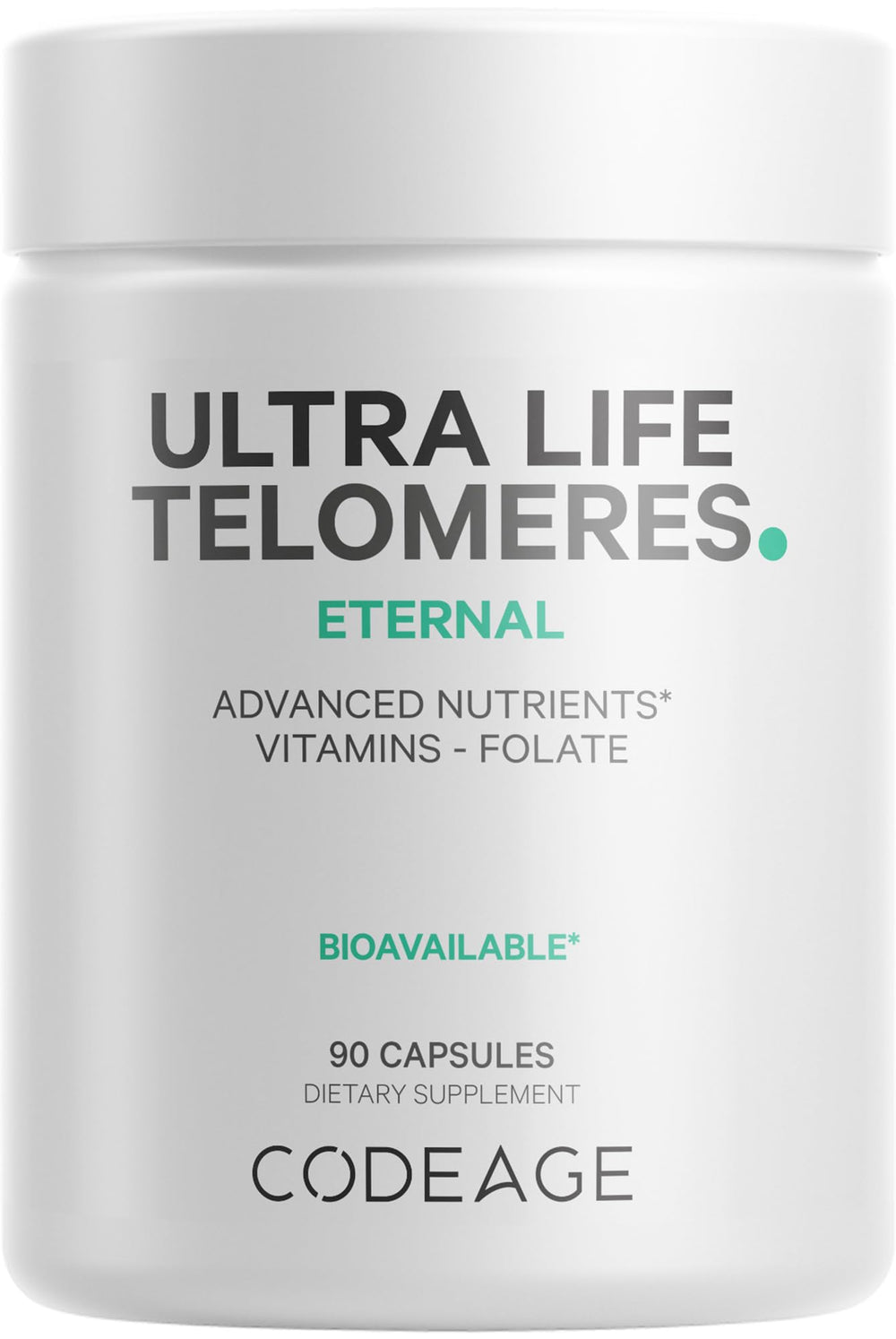 Codeage Ultra Life Telomeres bottle with capsules