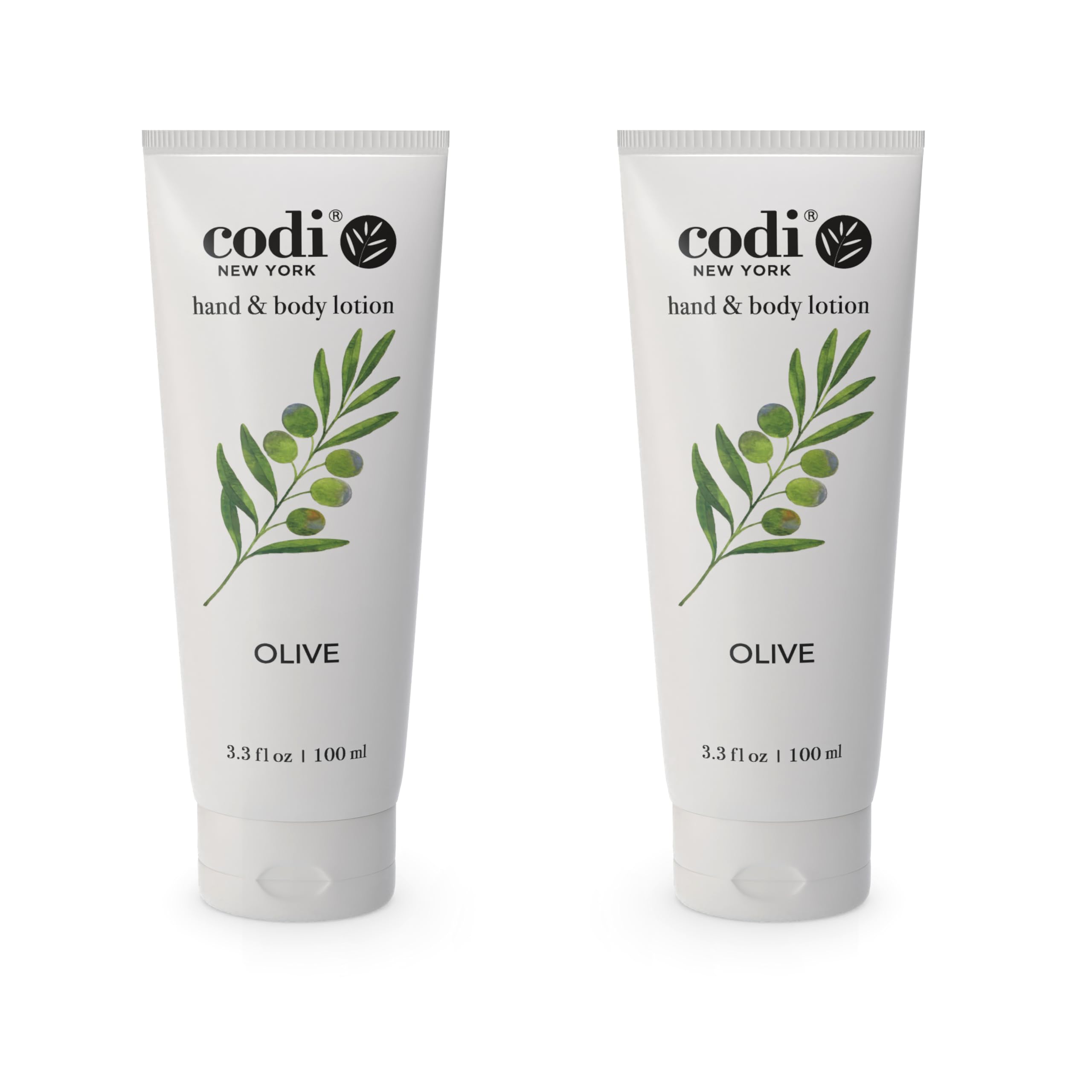 Codi N Codi olive hand and body lotion bottle for daily hydration.