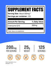 Gluten-free CoQ10 powder dietary supplement