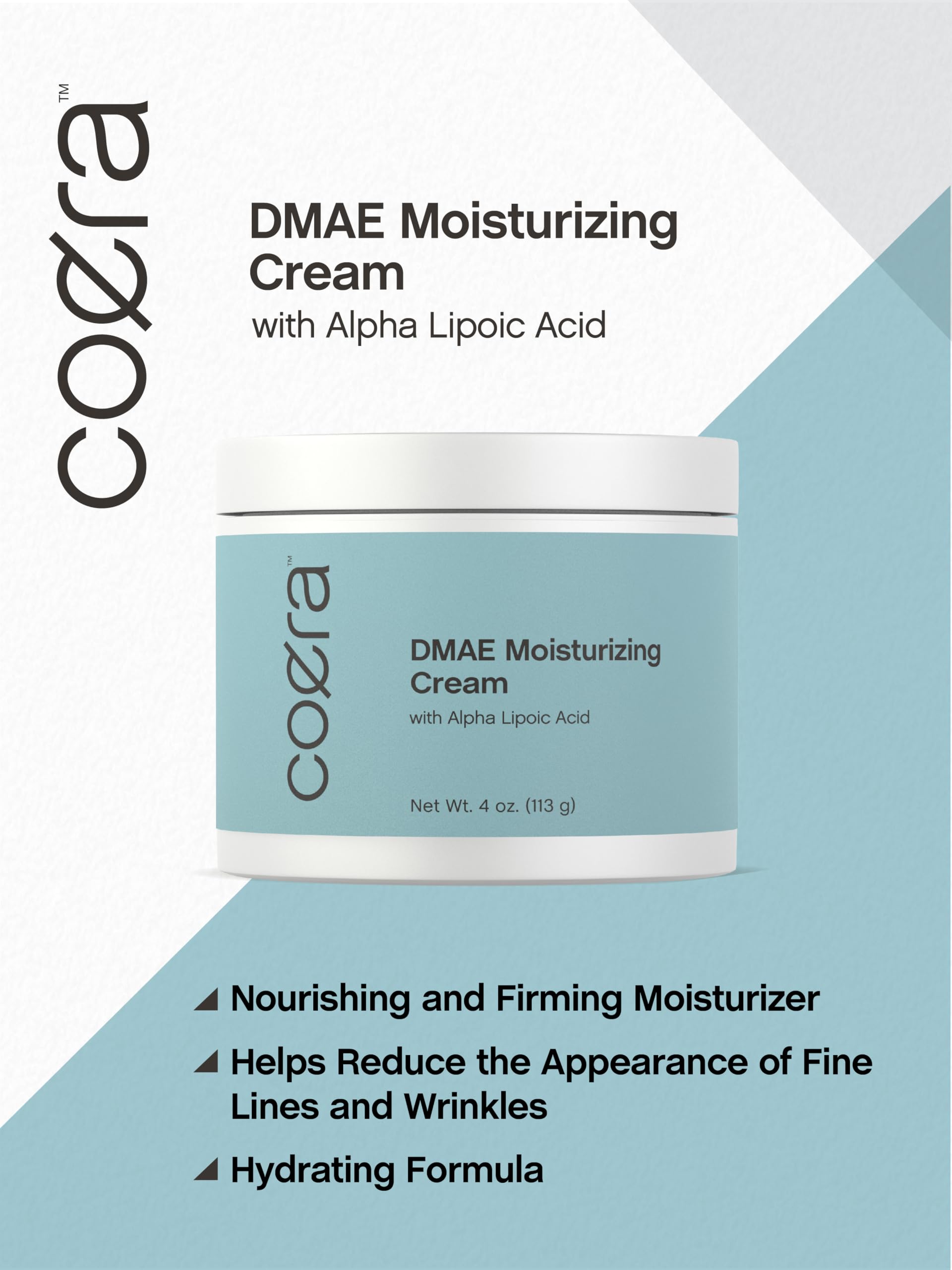 Coera DMAE Cream application scene shows smooth, even coverage