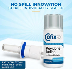 CofixRX Nasal Spray dispense action shows misting spray for even coverage