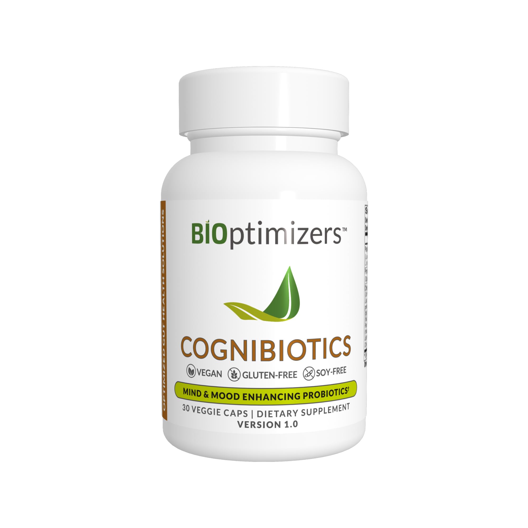 BIOptimizers Cognibiotics Probiotic Brain Supplement bottle and packaging