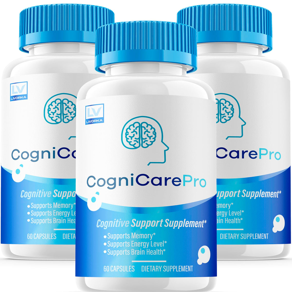 Cognicare Pro 3-Pack bottle front view with 180 capsules - image 1