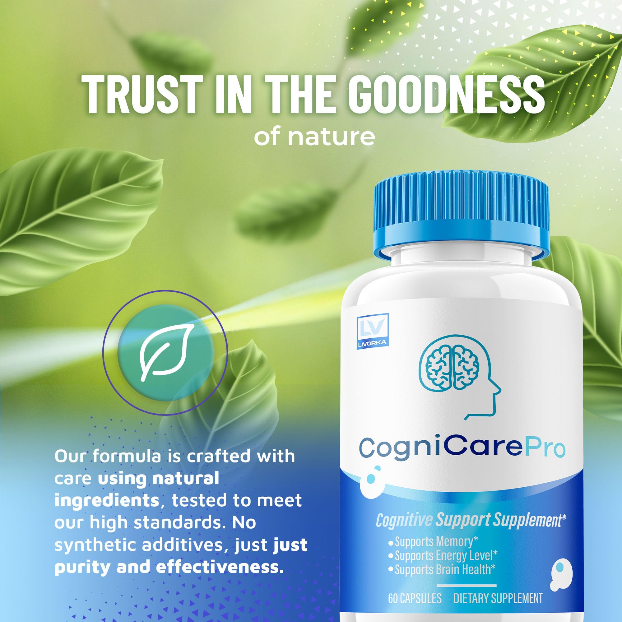 Cognicare Pro 3-Pack bottle front view with 180 capsules - image 3