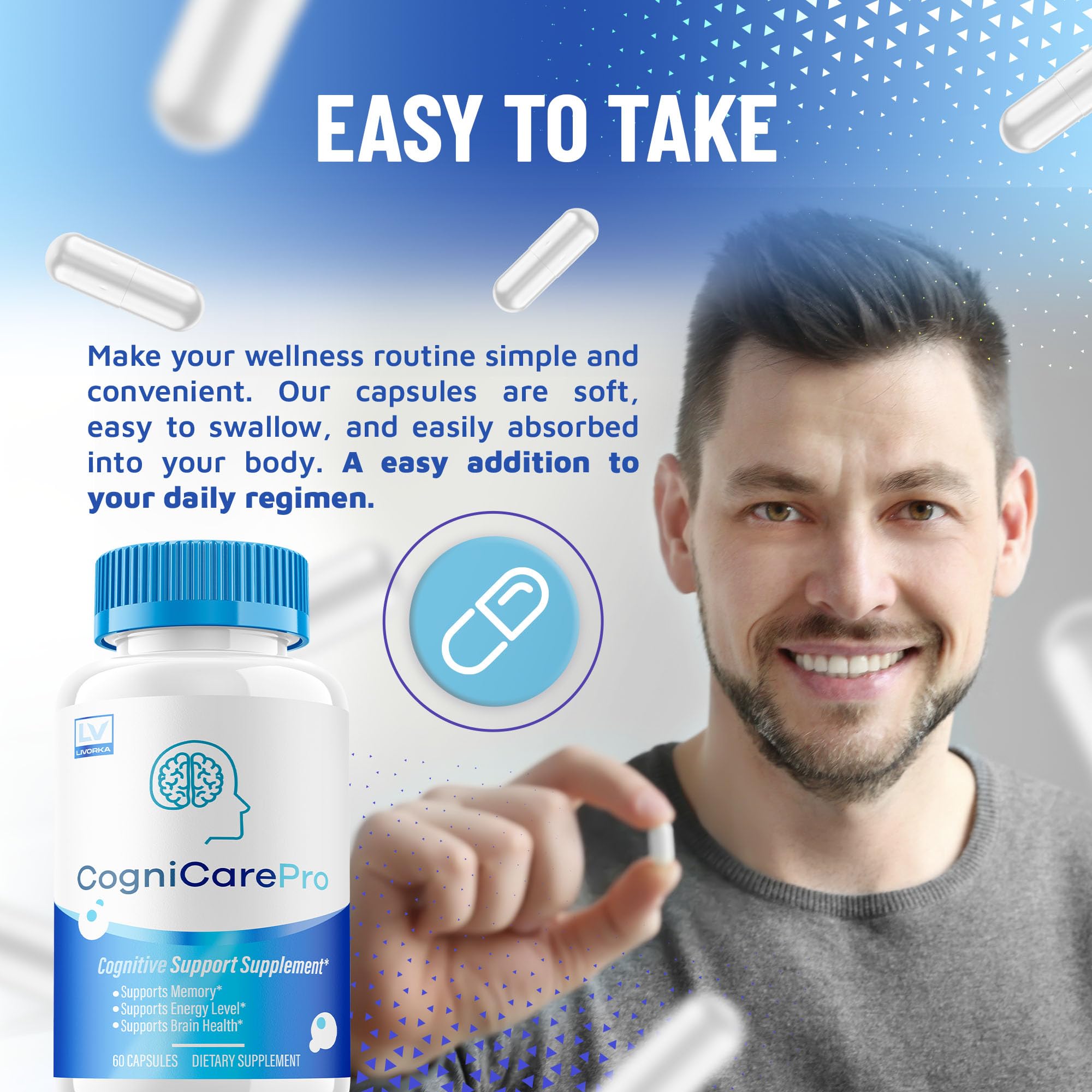Cognicare Pro 3-Pack bottle front view with 180 capsules - image 4
