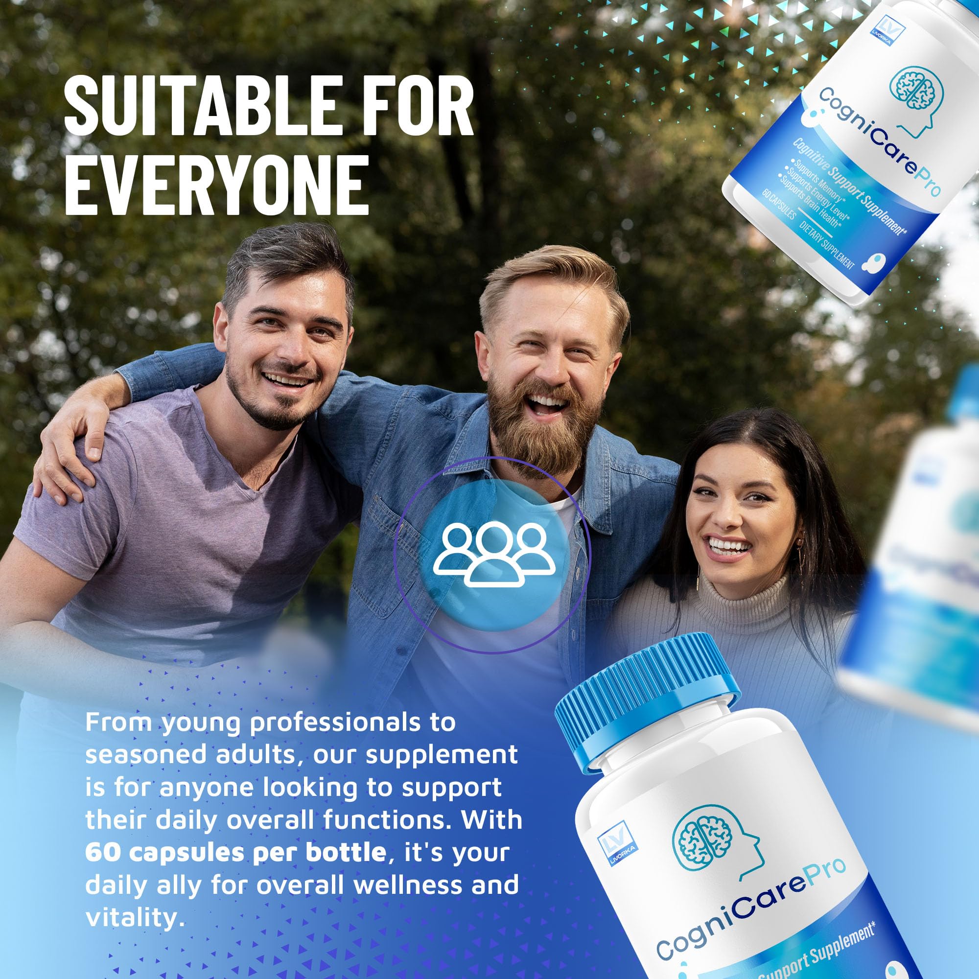 Cognicare Pro 3-Pack bottle front view with 180 capsules - image 5