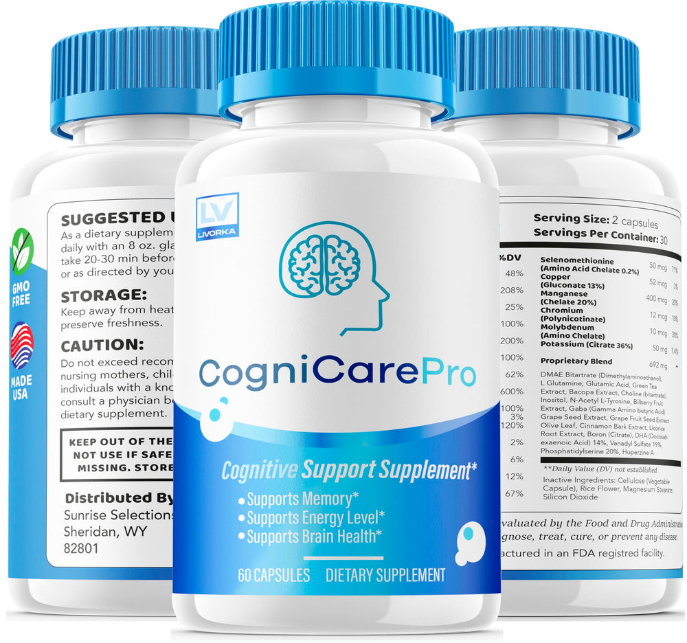 Cognicare Pro 3-Pack bottle front view with 180 capsules - image 8