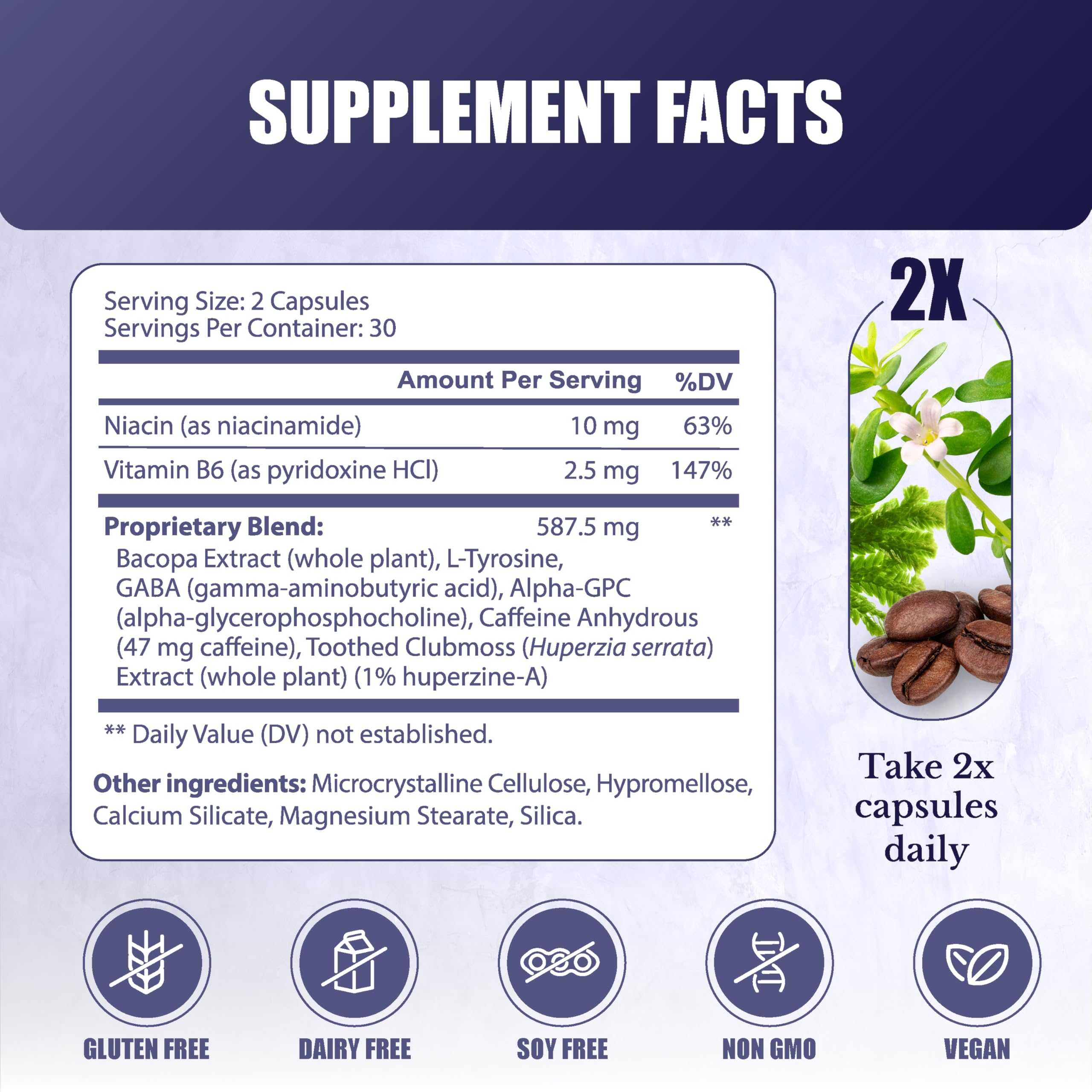 Cognilux capsules with natural ingredients
