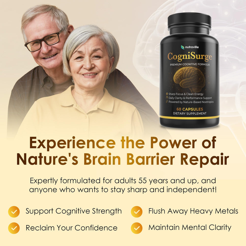 CogniSurge bottle showcasing Bacopa Monnieri ingredient