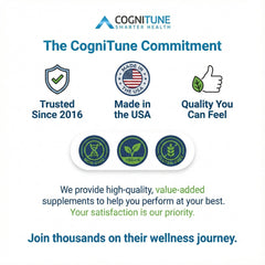 CogniTune gummies beside morning coffee cup illustrating energy support