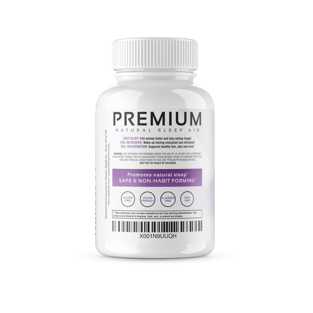 Icon indicating non-habit forming, non-drowsy sleep aid