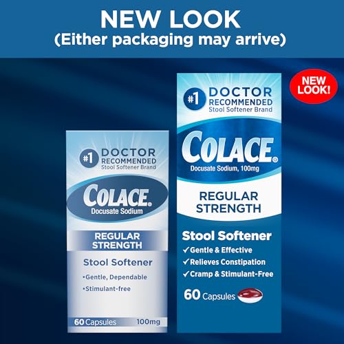 Colace uses docusate sodium to soften stool for comfortable passage.