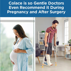 Colace packaging close-up highlighting stimulant-free stool softening.