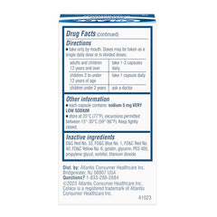 Colace Regular Strength packaging back-label highlights ingredients and usage guidance