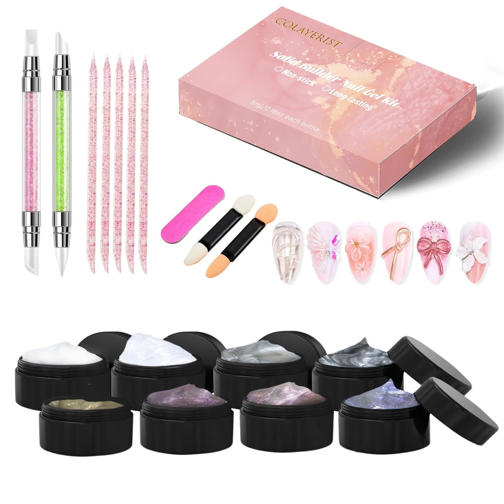 Colayerist solid builder gel palette for versatile nail art
