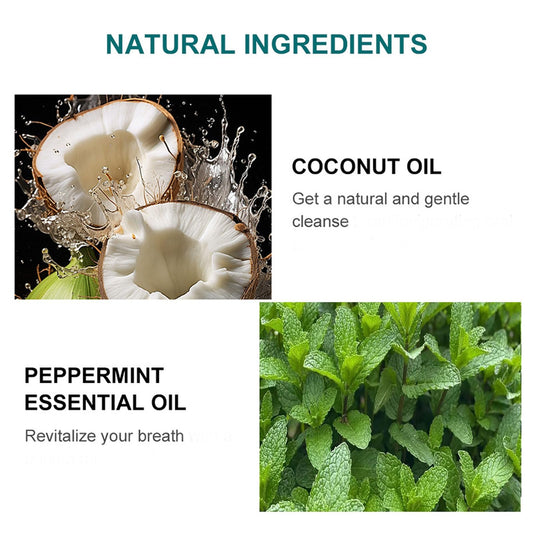 Cold-pressed coconut oil mouthwash 4 oz bottle