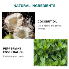Cold-pressed coconut oil mouthwash 4 oz bottle