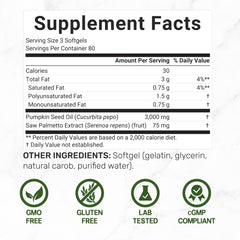 Close-up of cold-pressed virgin pumpkin seed oil softgels
