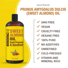 Close up of cold pressed almond oil ingredients