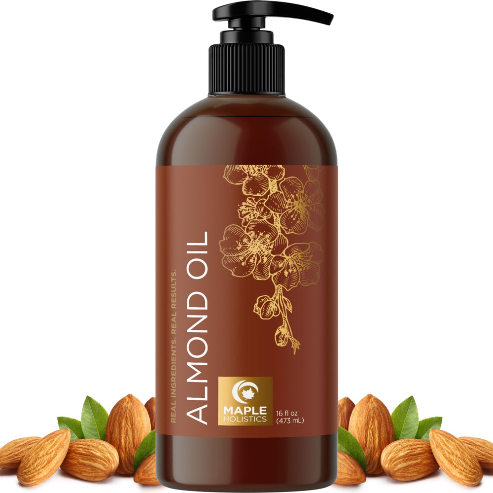 16oz bottle of cold-pressed sweet almond oil